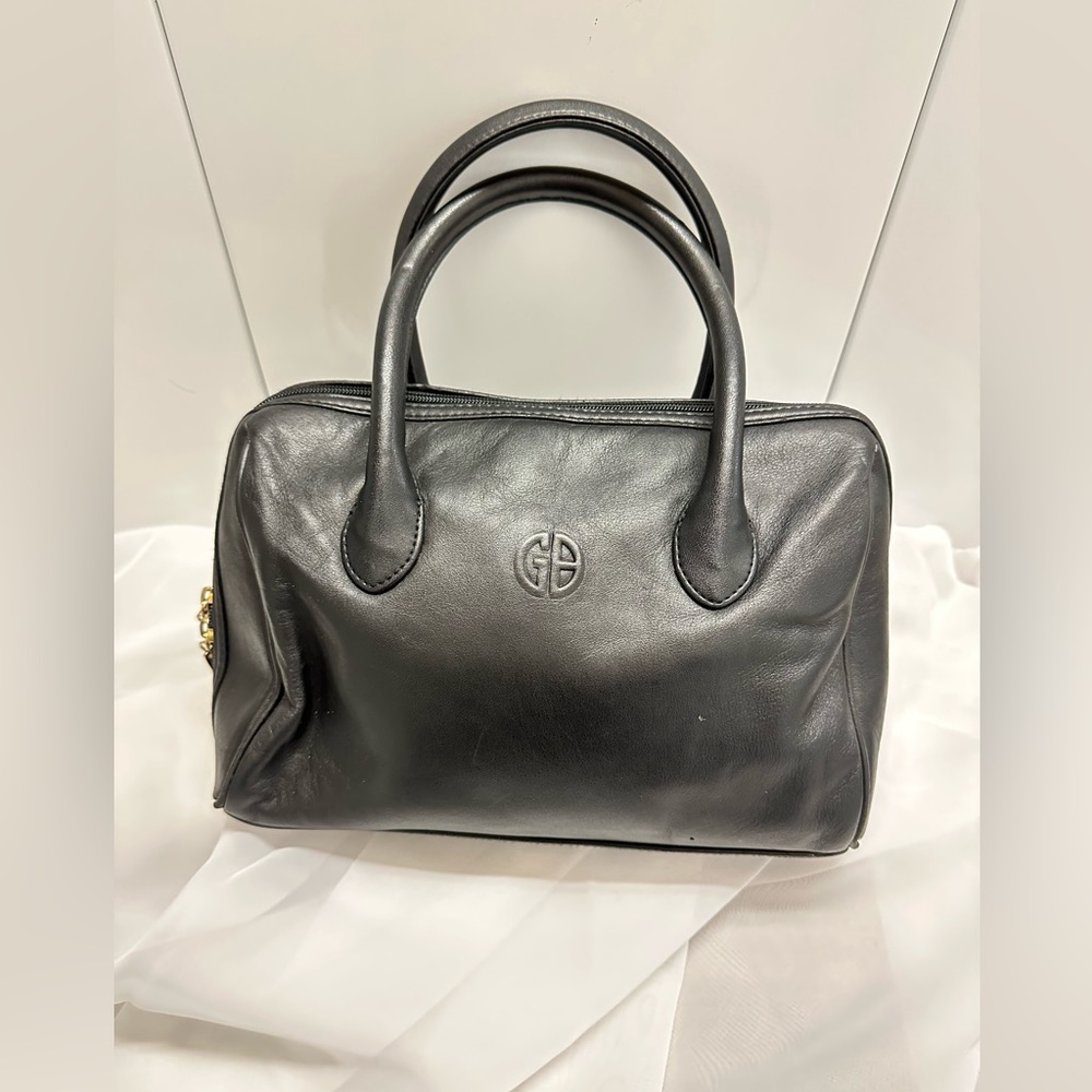 Giani Bernini Classic Black Leather Handbag